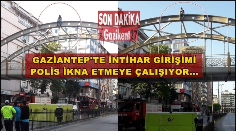 Gaziantep'te &uuml;st ge&ccedil;itte intihar girişimi...