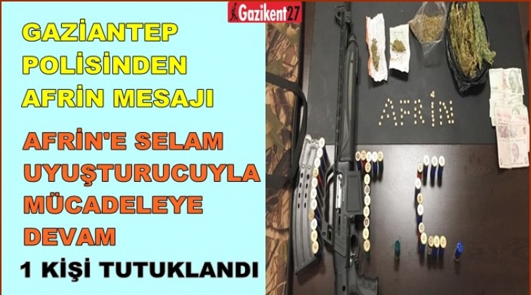 Gaziantep'te uyuşturucu operasyonu: 1 tutuklama