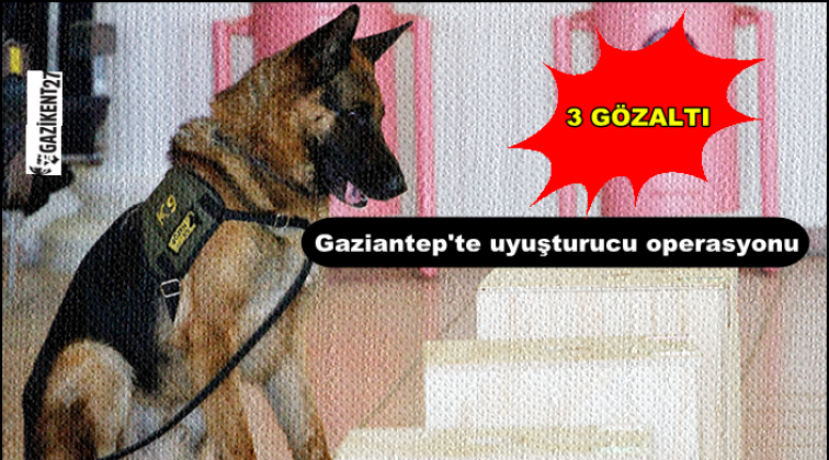 Gaziantep'te uyuşturucu operasyonu 3 gözaltı