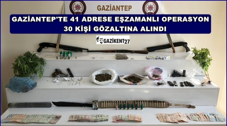 Gaziantep'te uyuşturucu operasyonu: 30 gözaltı