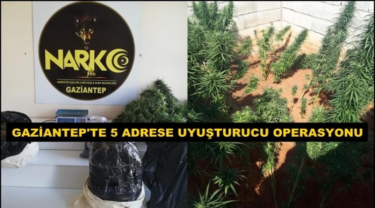 Gaziantep'te uyuşturucu operasyonu: 7 g&ouml;zaltı