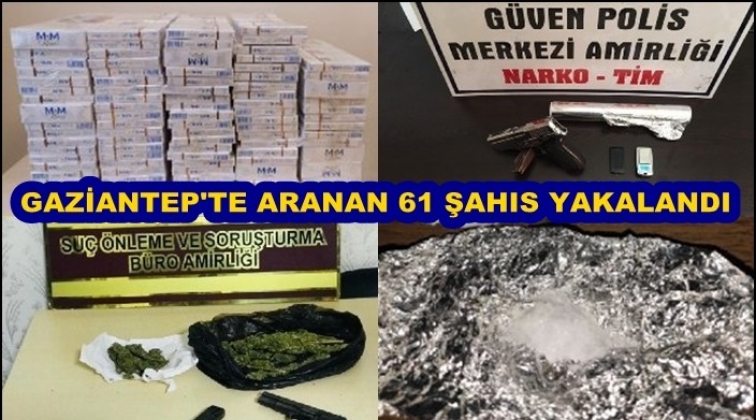 Gaziantep'te uyuşturucuya 15 hırsızlığa 25 g&ouml;zaltı