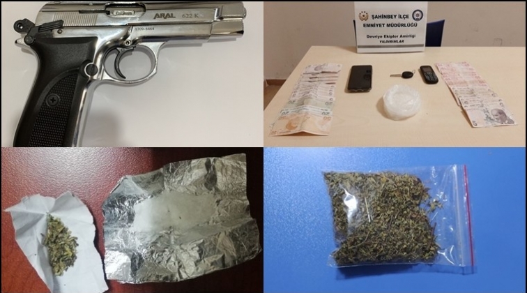 Gaziantep'te uyuşturucuya 23 hırsızlığa 14 g&ouml;zaltı