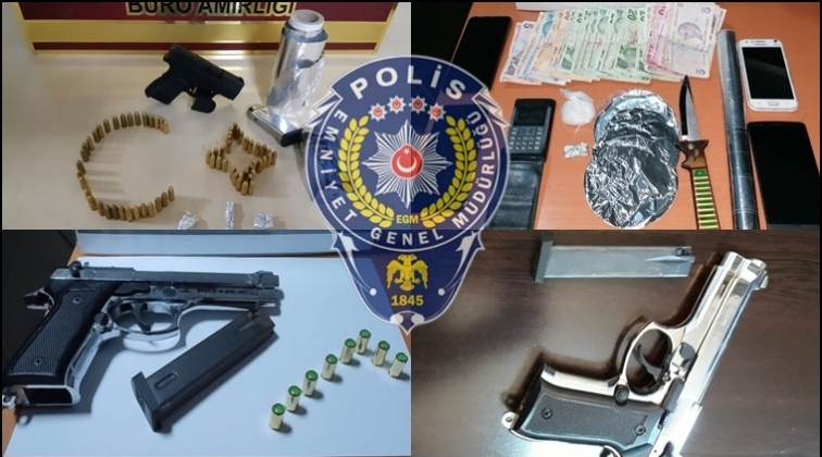 Gaziantep'te uyuşturucuya 28 hırsızlığa 15 g&ouml;zaltı