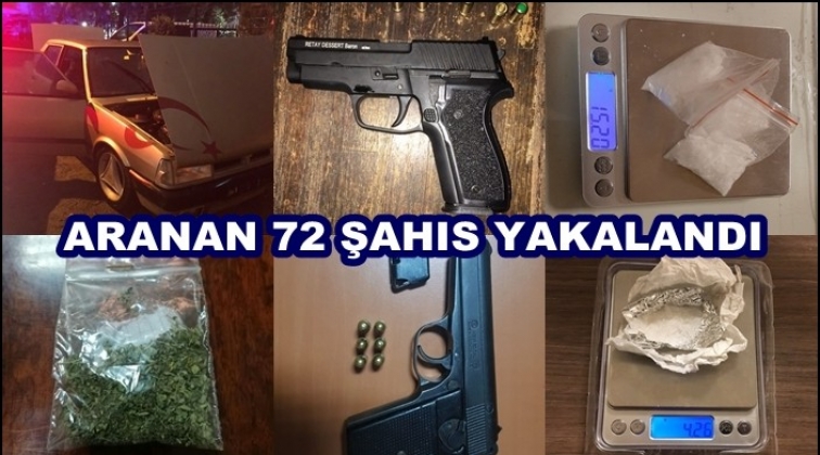 Gaziantep'te uyuşturucuya 36 hırsızlığa 20 g&ouml;zaltı