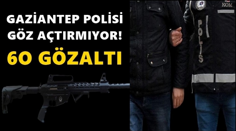 Gaziantep'te uyuşturucuya 41 hırsızlığa 19 g&ouml;zaltı
