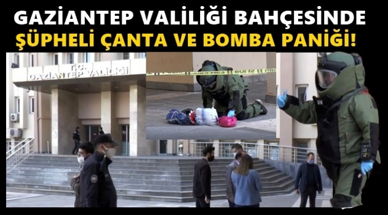 Gaziantep'te Valilik bah&ccedil;esinde bomba paniği