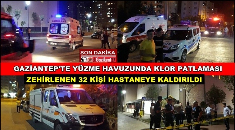 Gaziantep'te y&uuml;zme havuzunda klor zehirlenmesi!