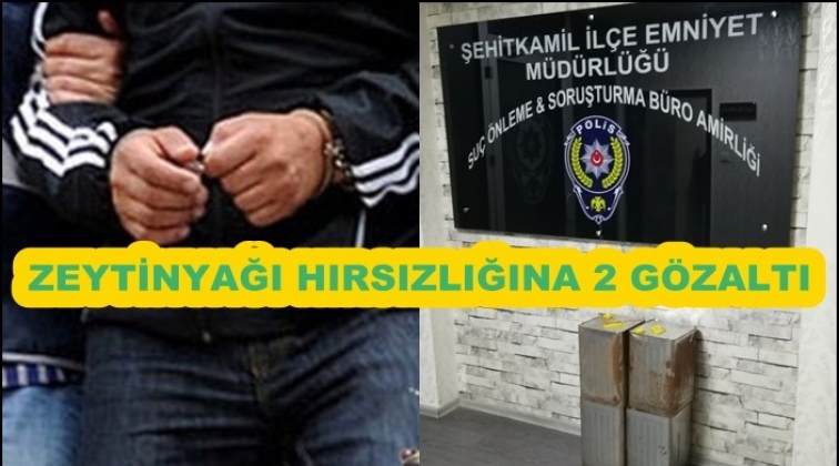 Gaziantep'te zeytinyağı hırsızlığına 2 g&ouml;zaltı