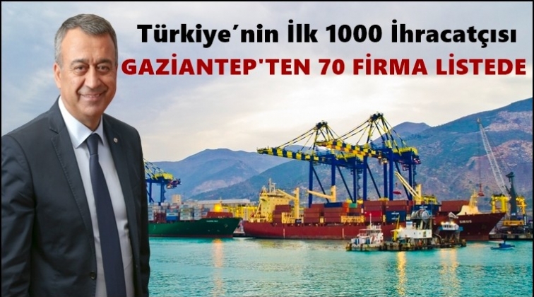 Gaziantep&rsquo;ten 70 firma listede yer aldı