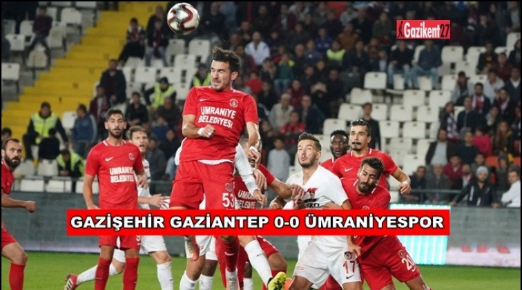 Gazişehir Gaziantep - Ümraniyespor: 0-0