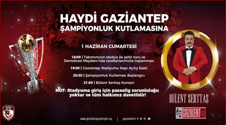 Gazişehir Süper Lig'i kutlayacak