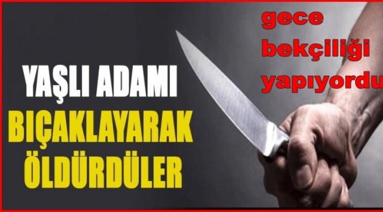 Gece bekçisini bıçaklayarak öldürdüler!..