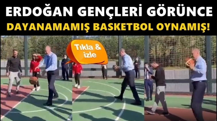 Gen&ccedil;leri g&ouml;r&uuml;nce dayanamamış ma&ccedil;a katılmış!