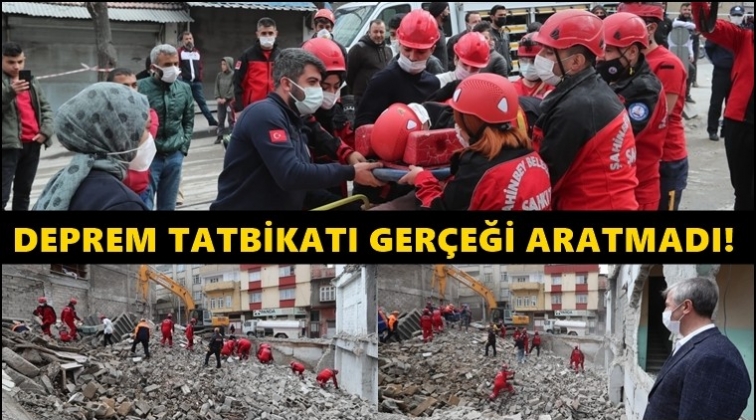 Ger&ccedil;eği aratmayan deprem tatbikatı...