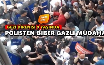 Gezi anmasına polisten biber gazlı m&uuml;dahale...