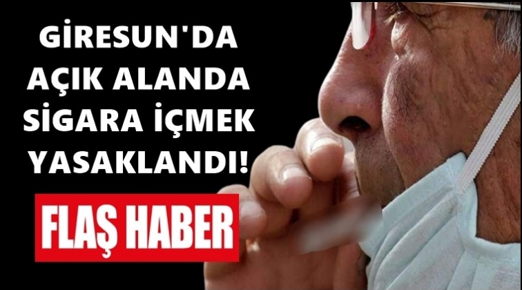 Giresun'da a&ccedil;ık alanlarda sigara i&ccedil;mek yasaklandı