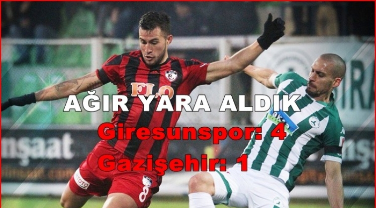 Giresunspor-Gazişehir Gaziantep: 4-1