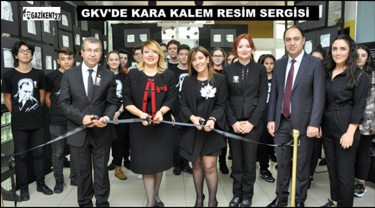 GKV Liselerinden kara kalem resim sergisi