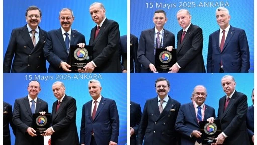 GSO TOBB delegelerine Hizmet Şeref Belgesi
