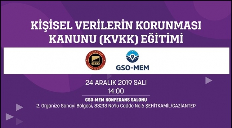 GSO'da 'Kişisel Verilerin Korunması' eğitimi