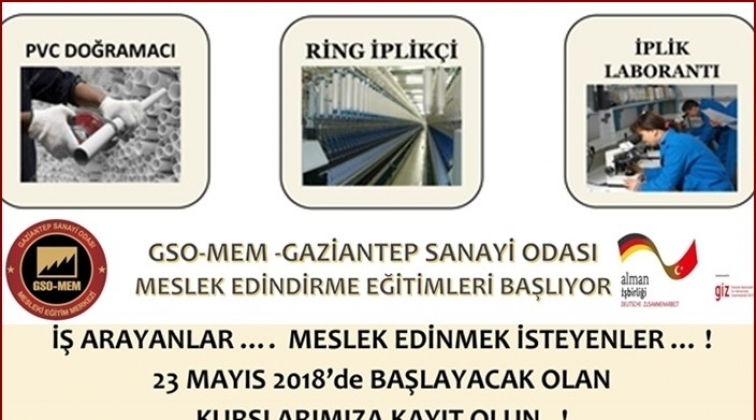 GSO'da meslek edindirme kursları
