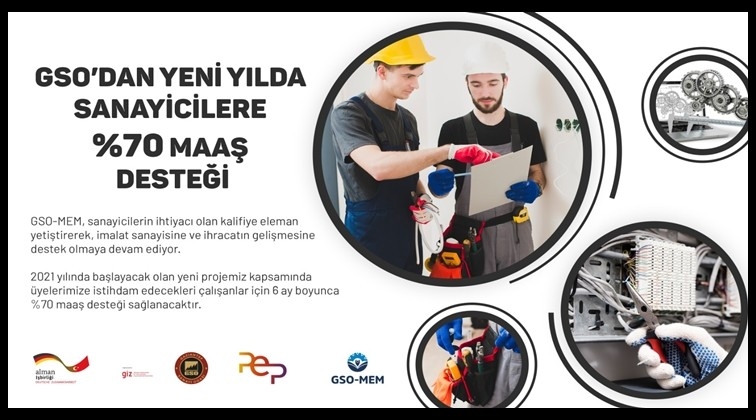 GSO'dan y&uuml;zde 70 maaş desteği...