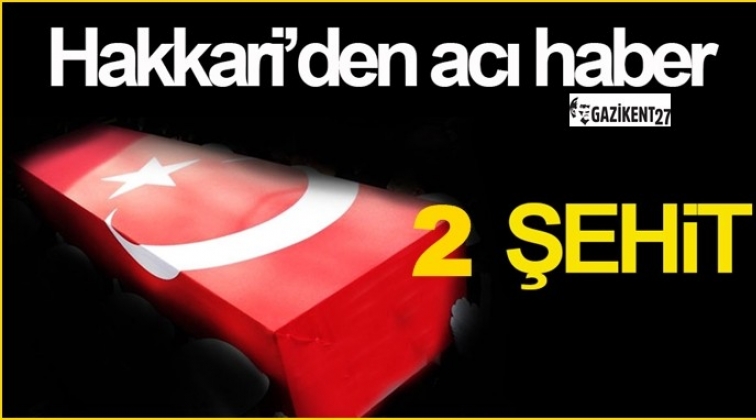 Hakkari'de saldırı: 2 şehit 3 yaralı