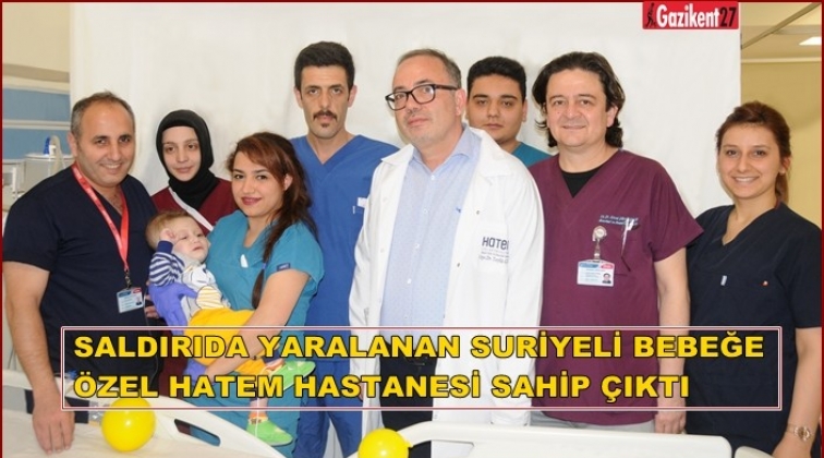 Halep'te saldırıda yaralanan 8 aylık bebek Gaziantep&rsquo;te