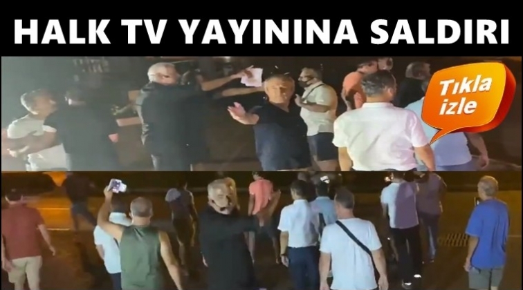 Halk TV canlı yayınına baskın!