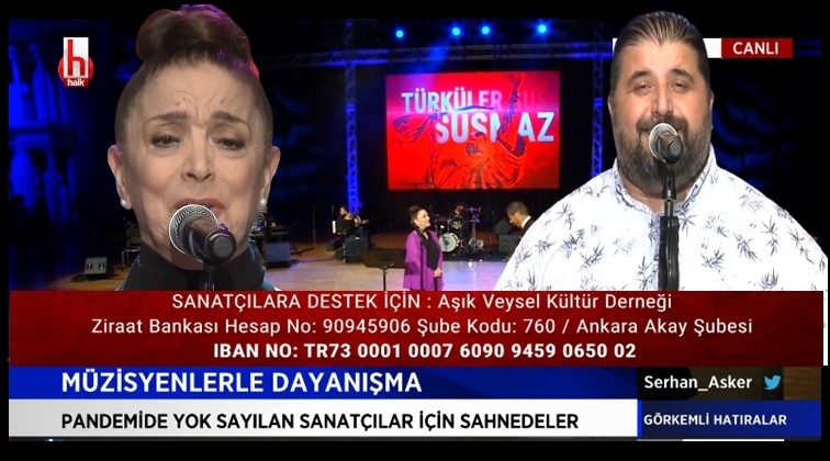 Halk TV'de m&uuml;zisyenler i&ccedil;in dayanışma...