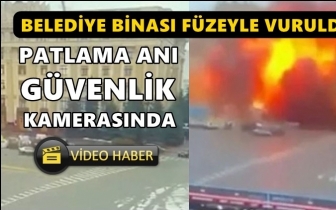 Harkov'da belediye binası füzeyle vuruldu!