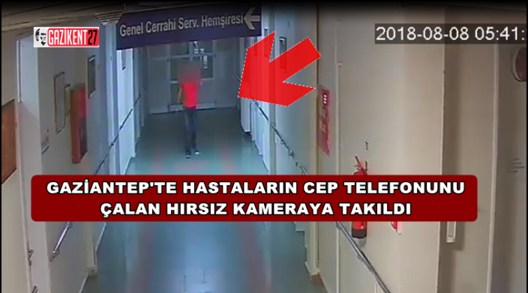 Hastaların telefonunu &ccedil;alan hırsız kamerada!..