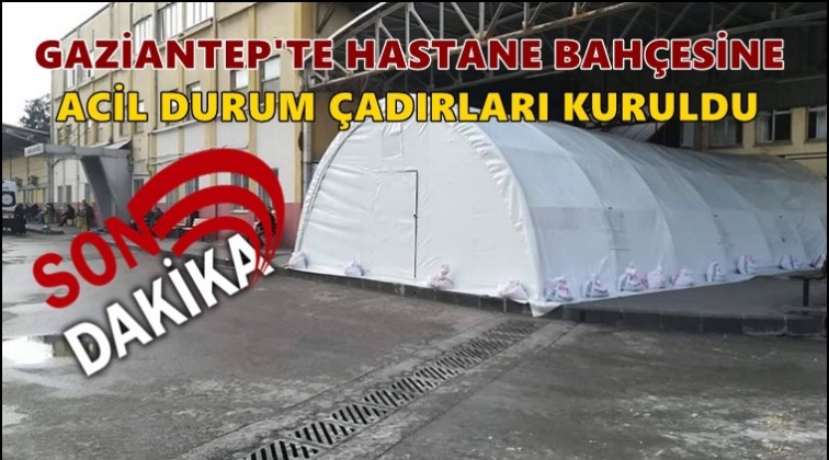 Hastane bah&ccedil;esine acil durum &ccedil;adırları kuruldu!