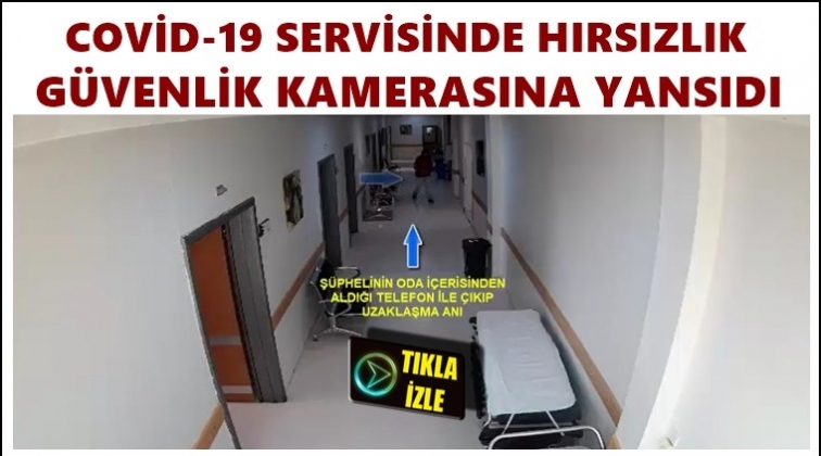Hastanede telefon hırsızlığı g&uuml;venlik kamerasında