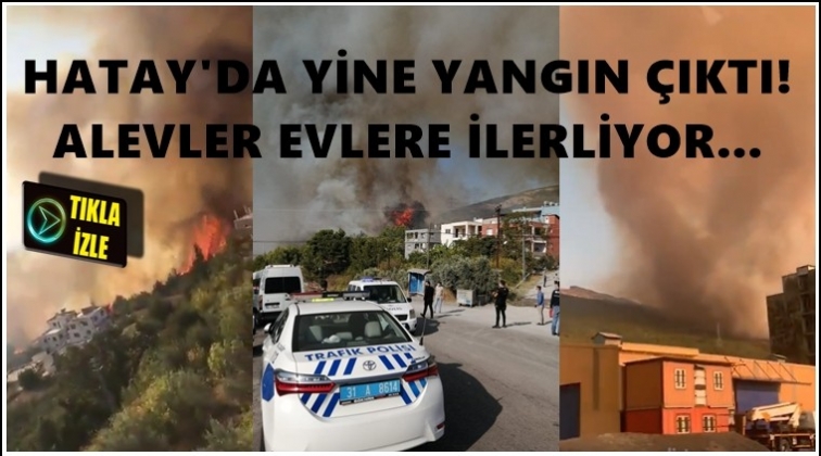 Hatay'da yangın yerleşim b&ouml;lgelerine ilerliyor...