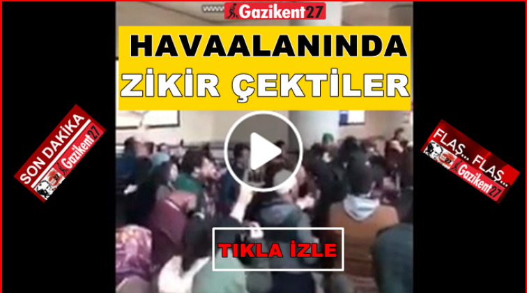 Havaalanında şalvarlı, cübbeli, zikir şov!