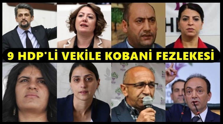 HDP&rsquo;li 9 vekile &lsquo;Kobani&rsquo; fezlekesi