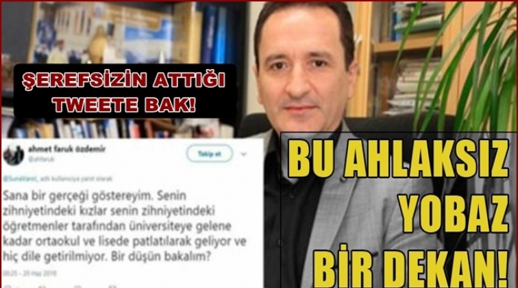 Hem profes&ouml;r, hem dekan, hem şerefsiz...