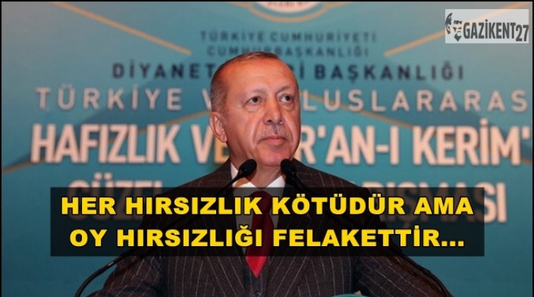 'Her hırsızlık k&ouml;t&uuml;d&uuml;r, ama oy hırsızlığı felakettir'