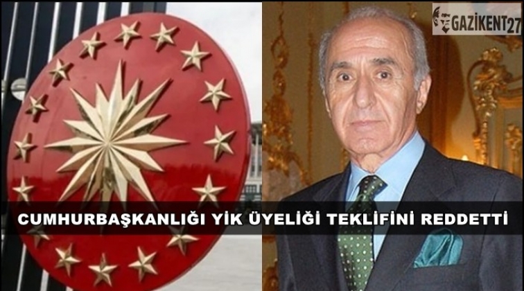 Hikmet &Ccedil;etin, YİK &uuml;yeliği teklifini reddetti