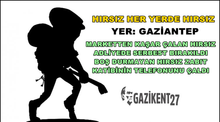 Hırsızlık yaptı, serbest kaldı, adliyede telefon çaldı!