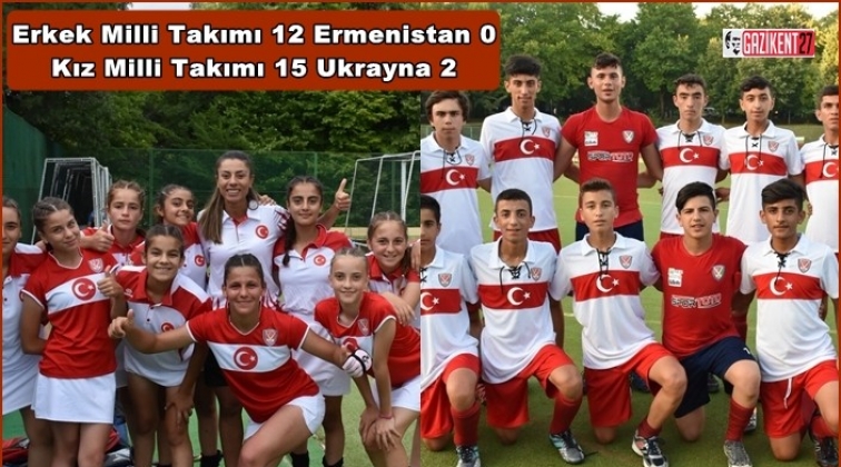 Hokey milli takımları Ermenistan ve Ukrayna’ya gol yağdırdı