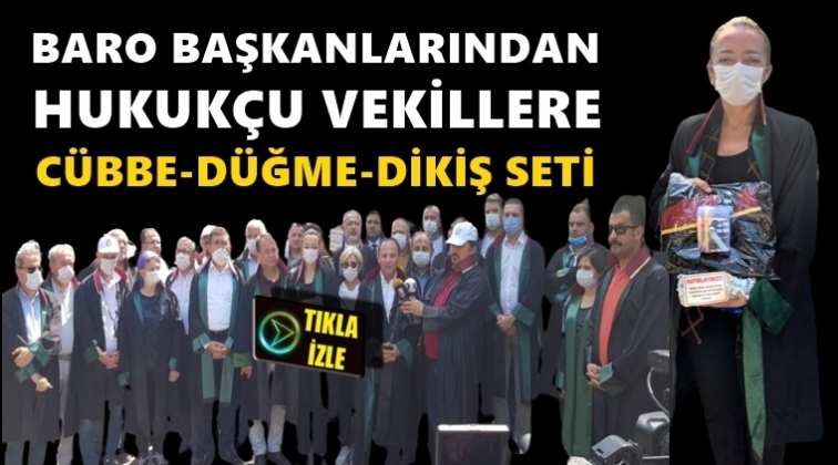 Hukuk&ccedil;u vekillere c&uuml;bbe, d&uuml;ğme ve dikiş seti!