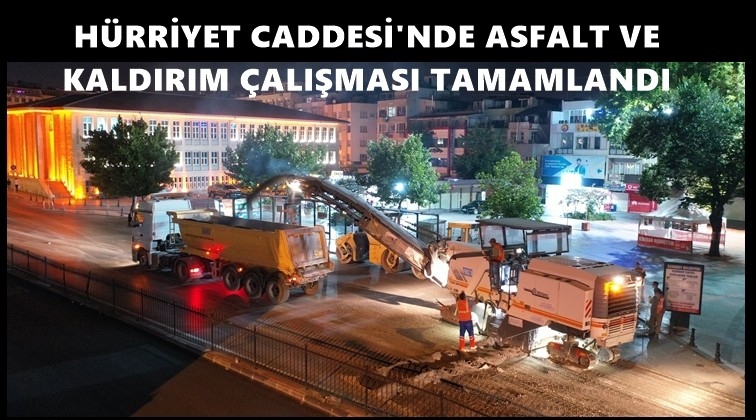 H&uuml;rriyet Caddesi'nde &ccedil;alışma tamamlandı