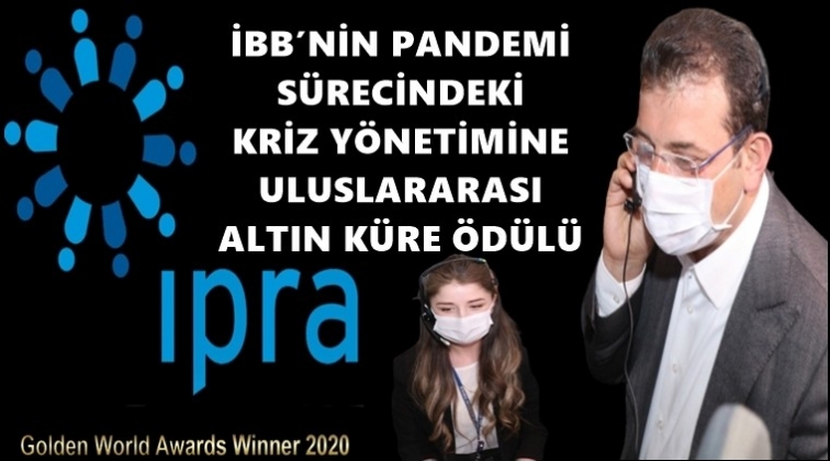 İBB'ye 'Altın K&uuml;re' &ouml;d&uuml;l&uuml;...