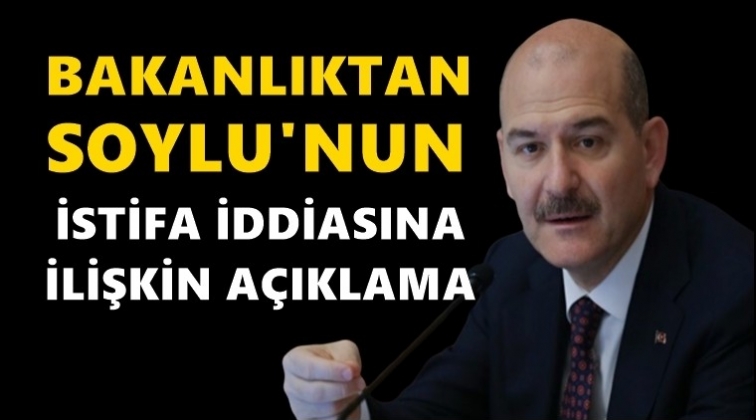 İ&ccedil;işleri Bakanlığı'ndan S&uuml;leyman Soylu a&ccedil;ıklaması!
