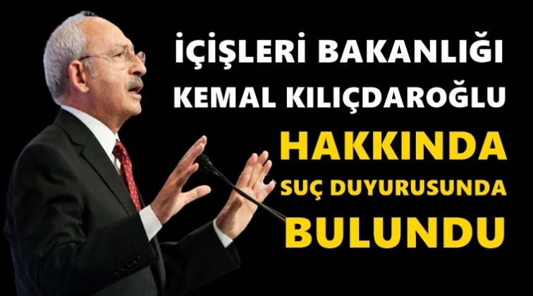 İ&ccedil;işleri&rsquo;nden Kılı&ccedil;daroğlu&rsquo;na su&ccedil; duyurusu!