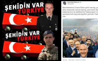 İki şehit varken bakanların maç keyfine tepki!