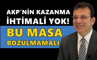 İmamoğlu: AKP’nin seçim kazanma ihtimali yok!